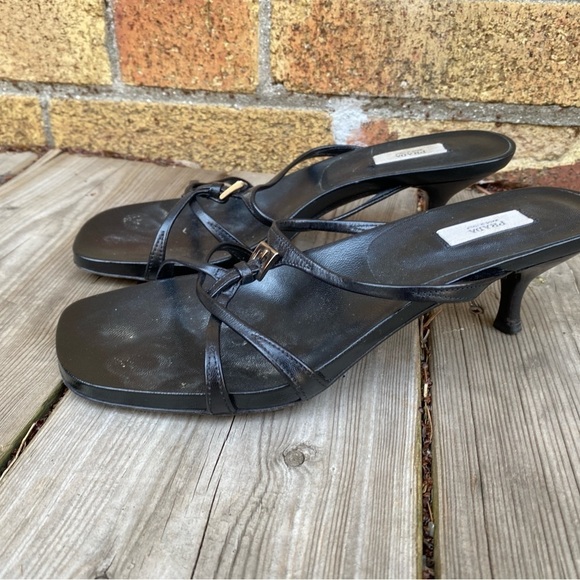 Vintage Prada Sling Back Heels Calzature Donna Black Size 36 - Picture 5 of 11